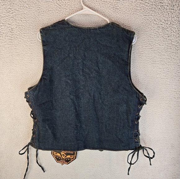 Milwaukee Unisex Denim Collection Performance Vest Sz 2XL Dark Blue Biker - Picture 11 of 13